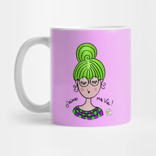 Cute girl lovely green hair! Mug